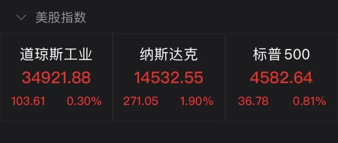 大型科技股走高 特斯拉涨超5%